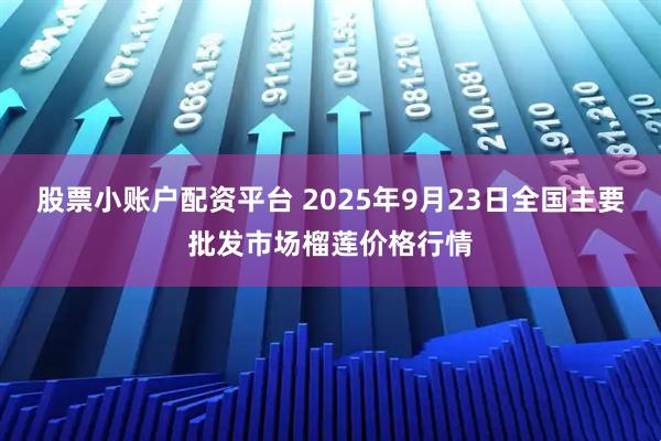 股票小账户配资平台 2025年9月23日全国主要批发市场榴莲价格行情